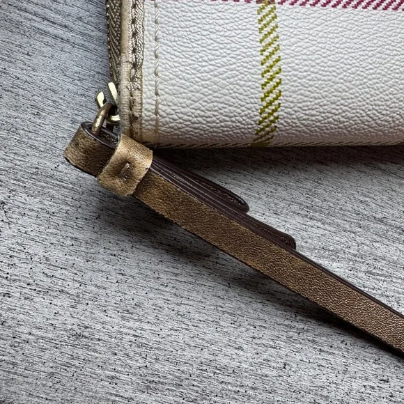 Low start rehab Coach Peyton Tattersall bi fold zip around small Wallet REHAB - Picture 5 of 12